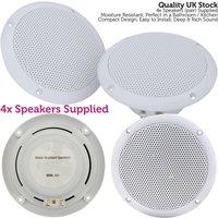 Loops SMART HOME Bluetooth Amplifier & 4x Ceiling Mini Speaker Kit Compact HiFi Amp