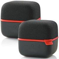 Loops 2x 15W Bluetooth Speaker Kit RED True Wireless Stereo Portable Rechargeable