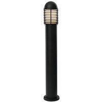Loops Outdoor IP44 Bollard Light Matt Black 1000mm Lamp Post Garden Driveway Patio