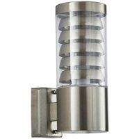 Loops IP44 Outdoor Wall Lamp Stainless Steel Staggered Light Modern Clear Porch Round in Metallics