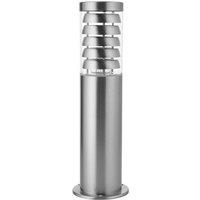 Loops Outdoor Garden Bollard Light Stainless Steel 9W Outside Path LED Lamp Post IP44 in Metallics