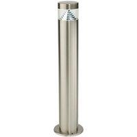 Loops Outdoor Garden Bollard Light Steel Pyramid Cool White LED Path Lamp Post IP44