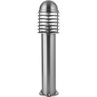 Loops Outdoor Post Bollard Light Polished Steel Vandal Proof External Pathway Lamp in Metallics