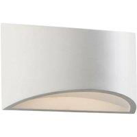 Loops 200mm LED Wall Light Warm White Primed White (ready to paint) Curved Bed Lamp