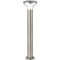Loops Outdoor Post Bollard Light Marine Steel 1m LED Garden Driveway Foot Path Lamp in Metallics