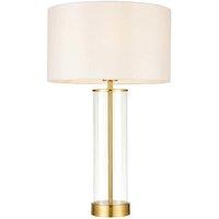 Loops Touch Dimmable Table Lamp Gold Glass & White Shade Modern Bedside Feature Light