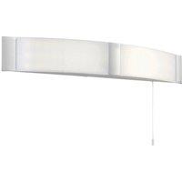 Loops LED Bathroom Wall Light 2x 6W Cool White IP44 Modern Curved Chrome Mirror Lamp