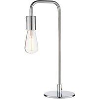Loops Modern Hangman Table Lamp Chrome Industrial Metal Arm Bedside Desk Light Base