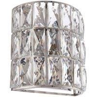 Loops Crystal LED Wall Light Chrome & Clear Glass Shade Pretty Dimmable Lamp Fitting