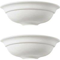 Loops 2 PACK Dimmable LED Wall Light Unglazed Ceramic Lounge Lamp Up Lighting Fitting