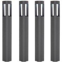 Loops 4 PACK Outdoor Post Bollard Light Grey Triangle IP54 Modern Driveway Lamp LED