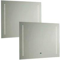 Loops 2 PACK IP44 LED Bathroom Mirror 50cm x 60cm Vanity Light IR Switch Shaver Socket | Size: 50 cm x 60 cm