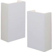 Loops 2 PACK LED Twin Wall Light Warm White Primed White (ready to paint) Down Lamp