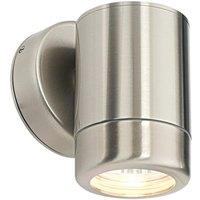 Loops Dimmable Outdoor IP65 Wall Downlight - 7W GU10 LED Marine Grade Stainless Steel in Metallics