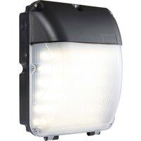 Loops Outdoor Wall Mounted Bulkhead Light - 30W Cool White LED - Photocell Sensor