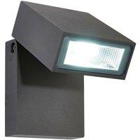 Loops IP44 Outdoor Adjustable Spotlight Dark Anthracite 10W Cool White LED Security