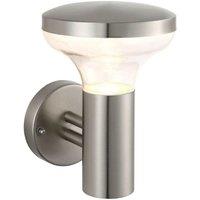 Loops IP44 Outdoor Wall Light Marine Stainless Steel & Clear Shade 3.5W Cool White LED