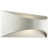 Loops IP65 Outdoor Modern Curved Wall Light White Texture Aluminium 12W Warm White LED