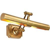 Loops 20" Adjustable Swing Arm Wall Picture Light Solid Brass Hanging Display Lamp in Metallics