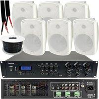 Loops 1200W LOUD Outdoor Bluetooth System 6x White Speaker Weatherproof Music Player