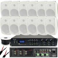Loops 1200W LOUD Outdoor Bluetooth System 12x White Speaker Weatherproof Music Player