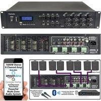 Loops 1600W LOUD Outdoor Bluetooth System 8x 140W Black Speaker Weatherproof Music Player