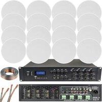 Loops 1600W Loud Bluetooth Sound System 16x 100W Slim Ceiling Speaker 8 Zone Amplifier