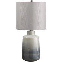 Loops Table Lamp Small Light Grey Shade Blue & Grey Glaze Blue & Grey LED E27 60W