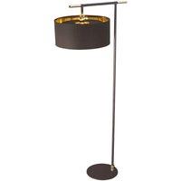 Loops Floor Lamp Shade Gold Metallic LIning Brown Highly Polished Brass LED E27 60W