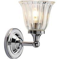 Loops IP44 Wall Light Glass & Chrome Polished Chrome LED G9 3.5W in Clear