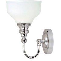 Loops IP44 Wall Light Contemporary Glass Shade Bulb Included Chrome LED G9 3.5W in Clear
