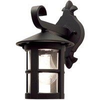 Loops IP43 Wall Light Sconce Black LED E27 100W Bulb External d00204