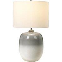 Loops Table Lamp Ivory Shade Light Grey / Chalk White LED E27 60W Bulb