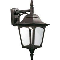 Loops Outdoor IP44 Wall Light Sconce Black LED E27 100W Bulb External d00306