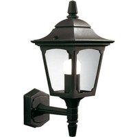 Loops Outdoor IP44 Wall Light Sconce Black LED E27 100W Bulb External d00313