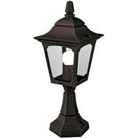 Loops Outdoor IP44 1 Bulb Wall Ground Pedestal Lamp Light Black LED E27 100W d00315
