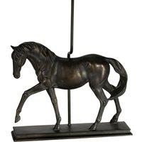 Loops Table Lamp Large Horse Statuette Shade Not Included Bronze Patina LED E27 40w