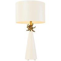 Loops Table Lamp Cone Shaped Base Painted Cylinder Shade White LED E27 60W