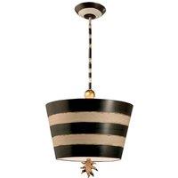 Loops 1 Bulb Ceiling Pendant Light Fitting Black & White LED E27 100W Bulb