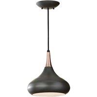 Loops 1 Bulb Ceiling Pendant Light Fitting Dark Bronze LED E27 60W Bulb