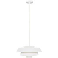 Loops 1 Bulb Ceiling Pendant Light Fitting Matte White LED E27 60W Bulb