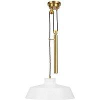 Loops 1 Bulb Ceiling Pendant Light Fitting Matte White LED E27 60W Bulb