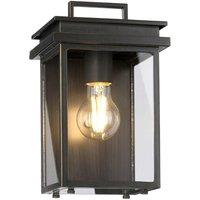 Loops Outdoor IP44 1 Bulb Wall Light Lantern Antique Bronze LED E27 60W d00746