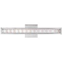Loops Wall Light Integrated LED Vanity Light Faceted Crystals Polished Chrome 20W