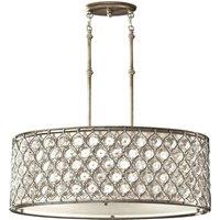 Loops 3 Bulb Ceiling Pendant Light Fitting Burnished Silver LED E27 100W Bulb in Metallics