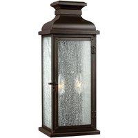 Loops Outdoor IP44 Twin Wall Light Dark Aged Copper LED E14 60W d00905