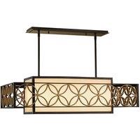 Loops 4 Bulb Chandelier LIght Heritage Bronze Parissiene Gold LED E27 100W