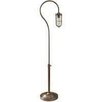 Loops Floor Lamp Alter Height Dark Antique Brass LED E27 60W in Metallics