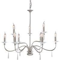 Loops 9Chandelier LIght Highly Polished Nickel LED E14 60W in Metallics