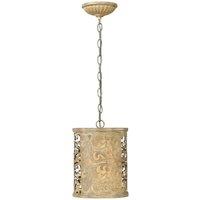 Loops 1 Bulb Ceiling Pendant Light Fitting Brushed Champagne LED E27 60W Bulb